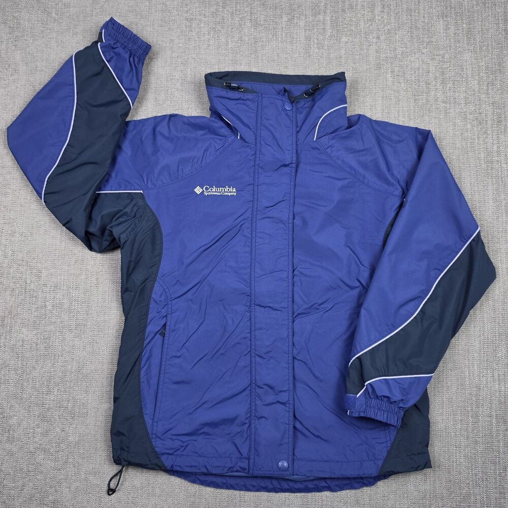Columbia Womens M Blue Gorpcore Outdoor Interchange Shell Jacket Ski Snowboard